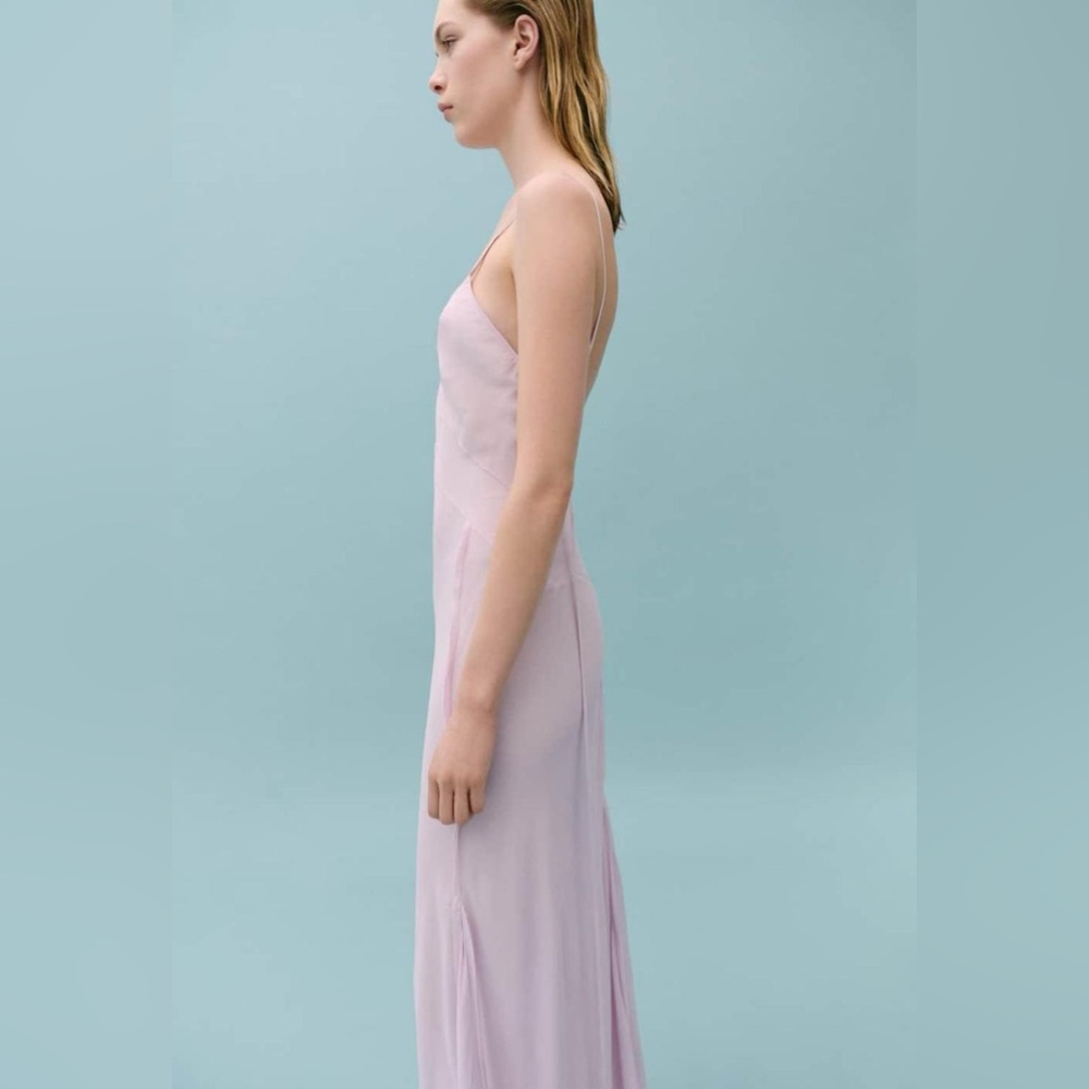 Victoria Beckham x Mango GODETS GOWN WITH DECORATIVE STITCHING Size Small / 4 - Picture 5 of 8